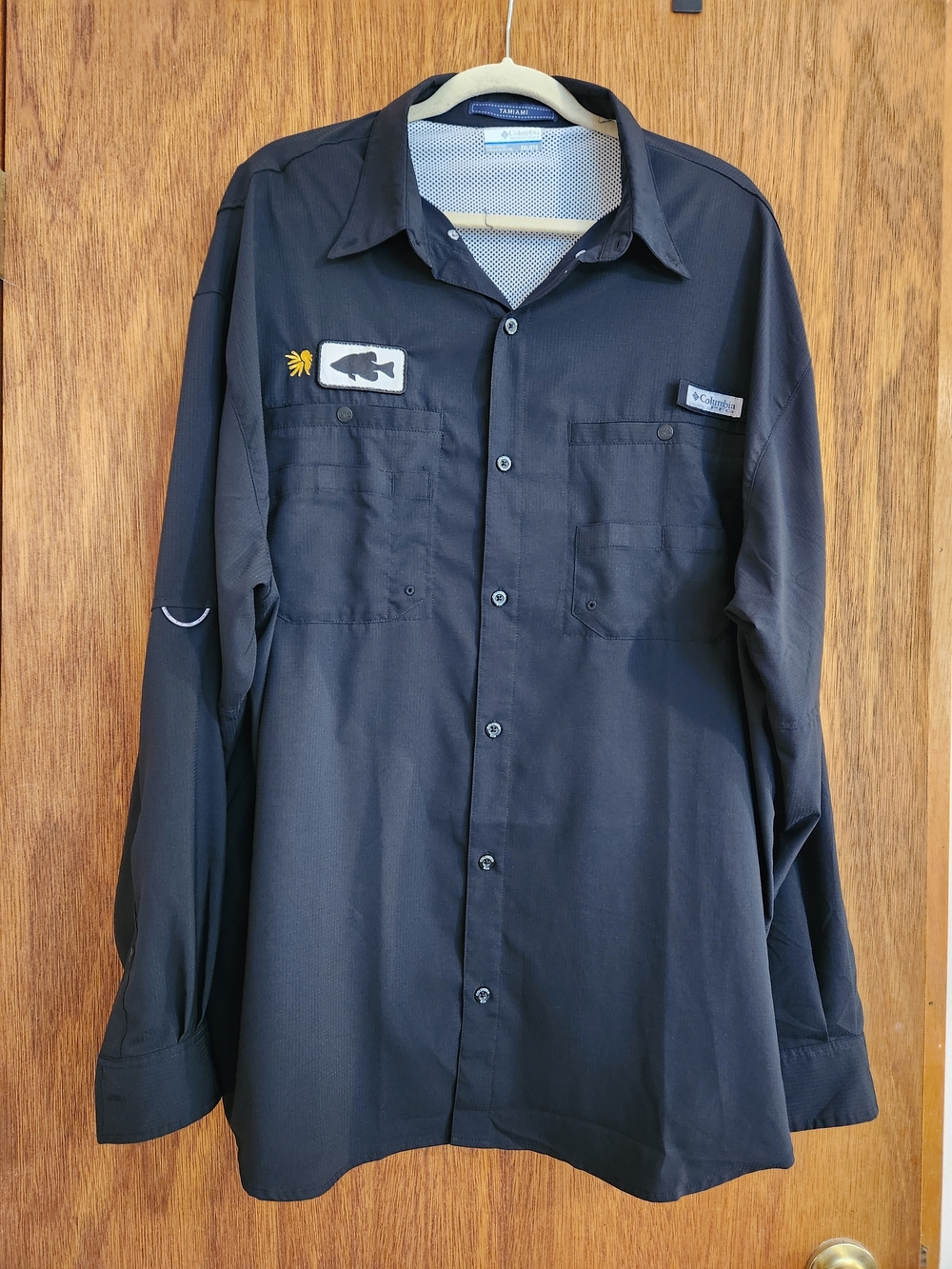 Columbia Men's Long-Sleeve Black Button-Down Outdoor Shirt SIZE 2xl